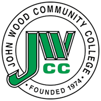 This imagine is the John Wood Community College Logo. It is a circle with JWCC in the middle and a founded date of 1974. 